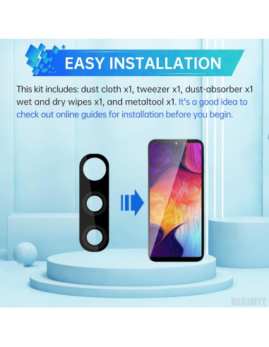 Reemplazo Lente de Cámara Samsung Galaxy A50 + Kit Herramientas