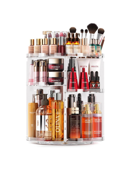 Organizador de Maquillaje Giratorio Auxmir 9 Capas Ajustables Organizador de Maquillaje Giratorio Auxmir 9 Capas Ajustables