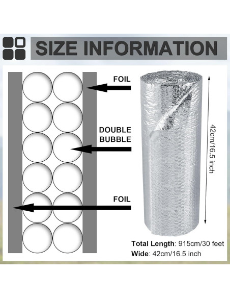 Aislante Reflectante de Aluminio Amylove 42 cm x 9.14 m Aislante Reflectante de Aluminio Amylove 42 cm x 9.14 m