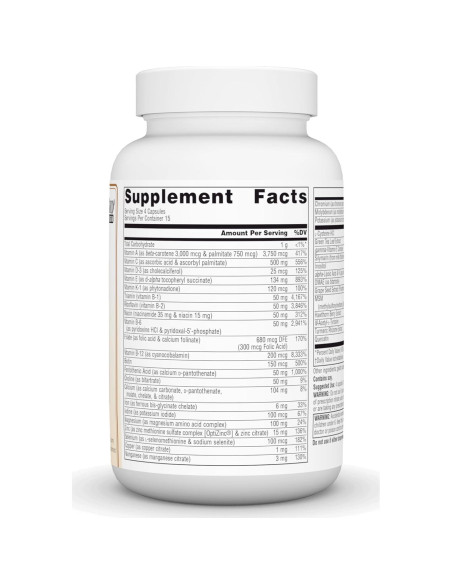 Multivitamínico Diario Alta Potencia Source Naturals 60 Cápsulas Multivitamínico Diario Alta Potencia Source Naturals 60 Cápsulas
