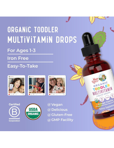 Multivitamina Líquida Orgánica MaryRuth para Niños 1-3 Años 59ml