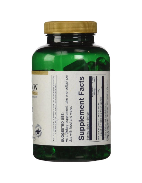 Aceite de Ajo Swanson 1500 mg - 500 Gelatinas Blandas Aceite de Ajo Swanson 1500 mg - 500 Gelatinas Blandas