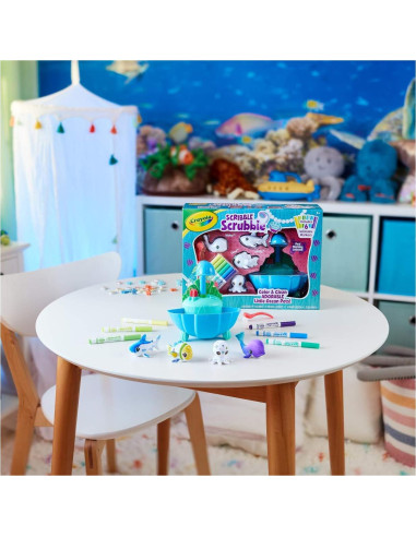 Juego de Mascotas Crayola Scribble Scrubbie Blue Lagoon