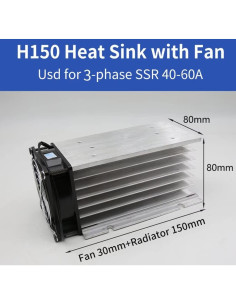 Disipador de Calor H150 Aigoodele con Ventilador 220V 40-80A 2