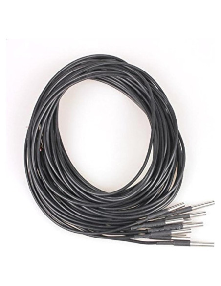 Sensor de Temperatura Digital Impermeable Vktech DS18B20 10pcs Sensor de Temperatura Digital Impermeable Vktech DS18B20 10pcs
