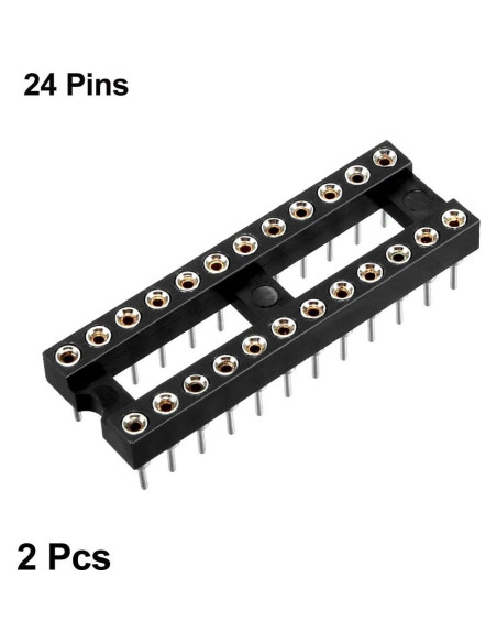 Adaptador Zócalo DIP IC uxcell 2 Piezas 24 Pines 2.54mm Adaptador Zócalo DIP IC uxcell 2 Piezas 24 Pines 2.54mm