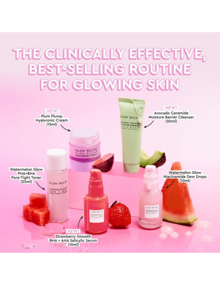 Kit de Cuidado Facial Mini Glow Recipe Fruit Babies - 5 Esenciales Kit de Cuidado Facial Mini Glow Recipe Fruit Babies - 5 Esenciales