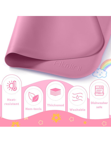 Alfombrilla de Silicona AtMini 61x40 cm Rosa para Manualidades