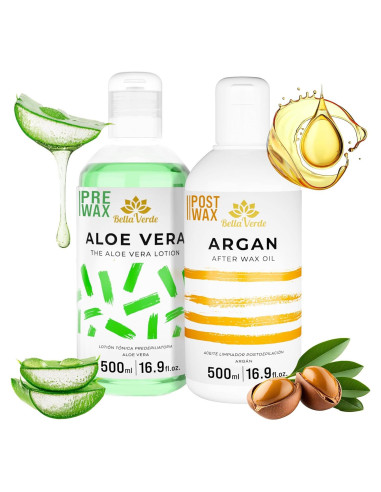Kit de Cuidado Pre y Post Depilación Bella Verde - 2 Spray