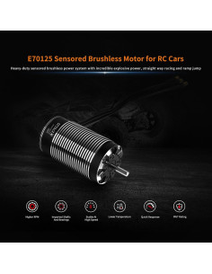 Motor sin escobillas XC E70125 420KV para coche RC 1/5 2
