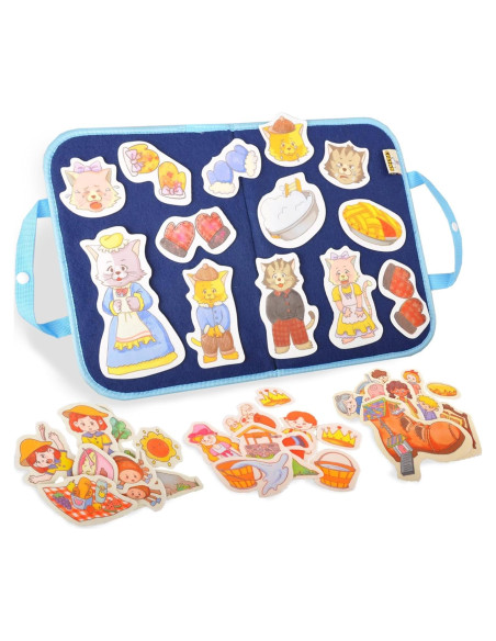 CHEFAN Conjunto de Cuentos de Fieltro 4 Piezas para Niños CHEFAN Conjunto de Cuentos de Fieltro 4 Piezas para Niños
