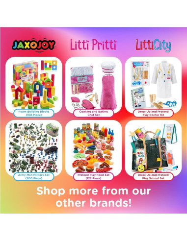 Bloques de Espuma JaxoJoy 108 Piezas EVA para Niños 3-8 Años