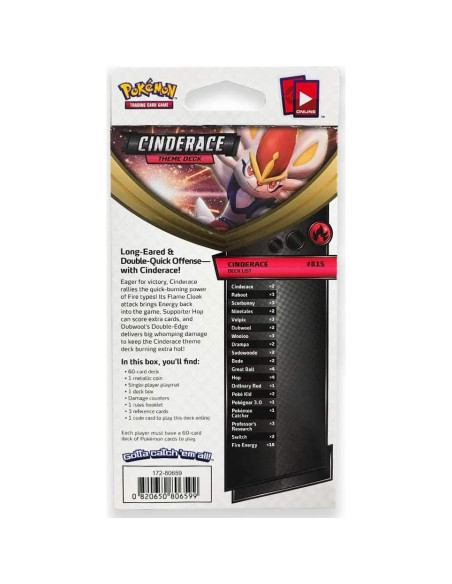 Mazo Pokémon TCG Espada y Escudo Cinderace 60 cartas Mazo Pokémon TCG Espada y Escudo Cinderace 60 cartas
