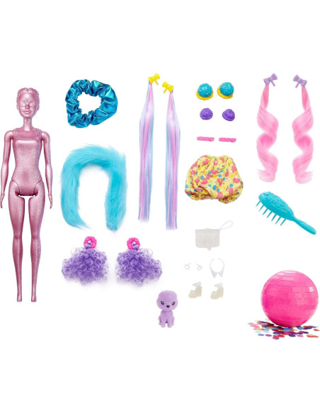 Barbie Color Reveal Glitter! Muñeca Intercambio de Cabello 25 Sorpresas Barbie Color Reveal Glitter! Muñeca Intercambio de Cabello 25 Sorpresas