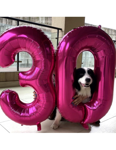 Globo de Número 0 Rosa Fucsia 101,6 cm para Fiestas