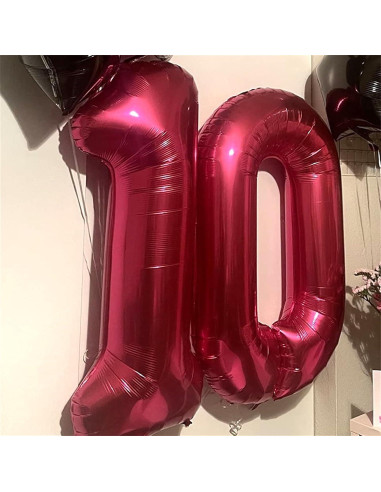 Globo de Número 0 Rosa Fucsia 101,6 cm para Fiestas