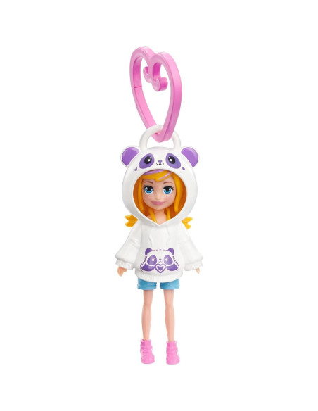 Muñeca Polly Pocket con Capucha de Panda y Clip Rosa - Mattel Muñeca Polly Pocket con Capucha de Panda y Clip Rosa - Mattel