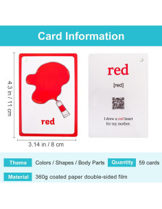 Tarjetas de Aprendizaje en Inglés Lilias - Colores, Formas y Cuerpo 2