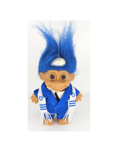 Muñeca Troll Russ Camo Vintage 12.7 cm Azul Retro