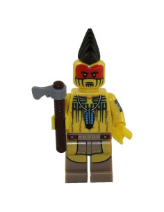 Minifigura LEGO Guerrero Tomahawk Serie 10 - 22.68g