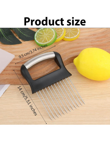 Cortador de Cebolla Dimeho de Acero Inoxidable 12 Púas
