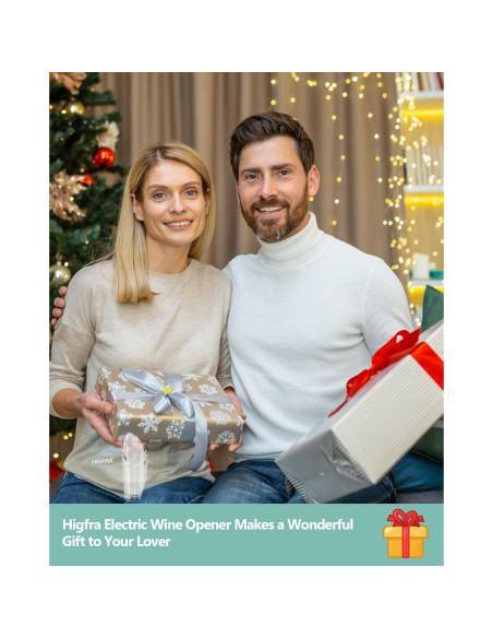 Juego de Abridor de Vino Eléctrico Higfra con Accesorios 4 en 1 Juego de Abridor de Vino Eléctrico Higfra con Accesorios 4 en 1