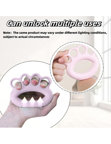 Ejercitador de Dedos DEEYOTA 4 Pcs Rehabilitación Rosa