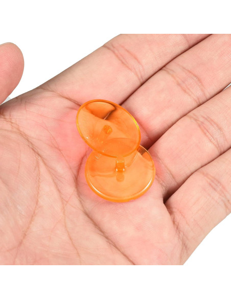 Marcador de Pelota de Golf PATIKIL Naranja Redondo Transparente Marcador de Pelota de Golf PATIKIL Naranja Redondo Transparente