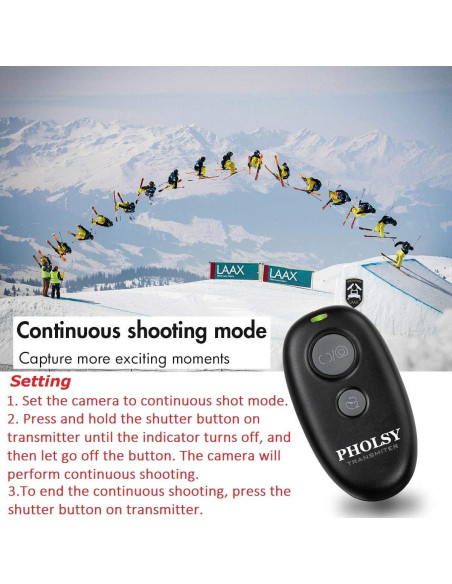 Control Remoto Inalámbrico PHOLSY para Cámara Fujifilm RR-90 Control Remoto Inalámbrico PHOLSY para Cámara Fujifilm RR-90