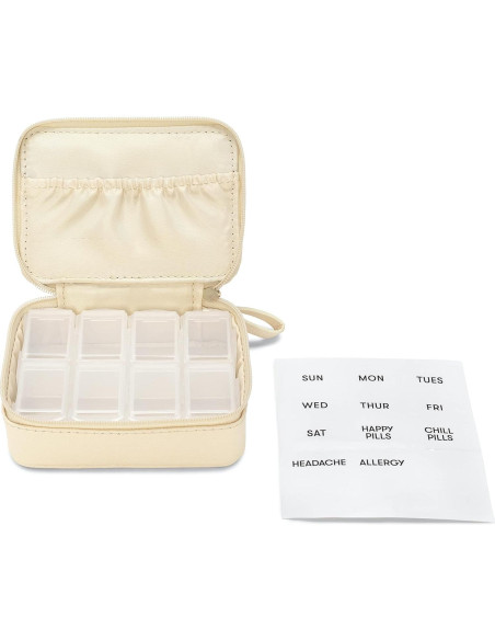 Organizador de Pastillas de Viaje ban.do con Estuche 8 Compartimentos Organizador de Pastillas de Viaje ban.do con Estuche 8 Compartimentos