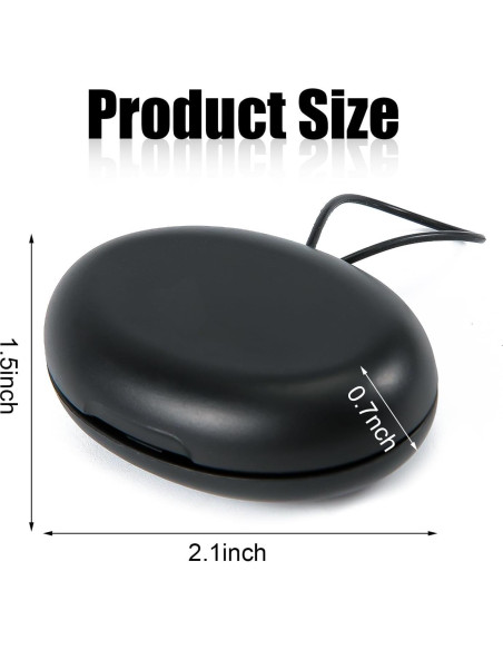 Estuche de almacenamiento para tapones de oídos XIHIRCD negro Estuche de almacenamiento para tapones de oídos XIHIRCD negro