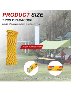 Cuerda Utilitaria Trenzada 10mm MECCANIXITY 30.5m Polipropileno 2