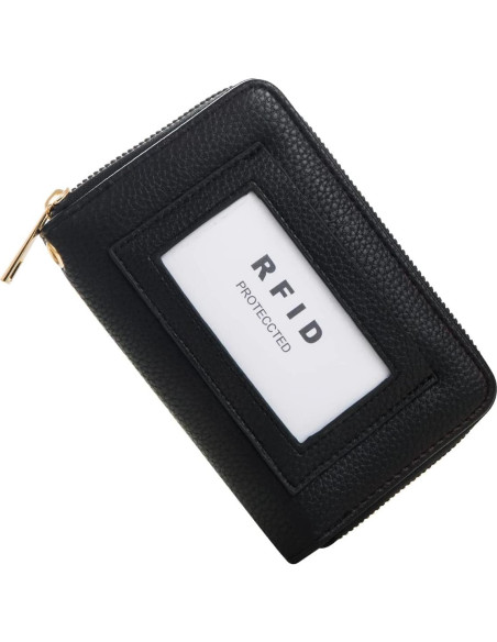 Cartera RFID FACAI Negra para Mujeres - Compacta y Segura Cartera RFID FACAI Negra para Mujeres - Compacta y Segura