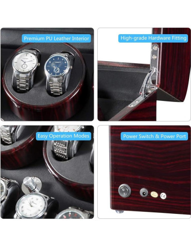 Winder de Reloj Automático JQUEEN 6+7 Motores Silenciosos