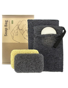 Juego de 2 Bolsas de Jabón Exfoliantes YOTDHUO Gris