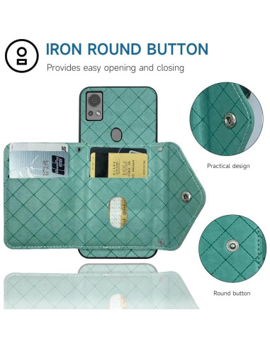Funda billetera Furiet para Cricket Icon 5 verde con soporte
