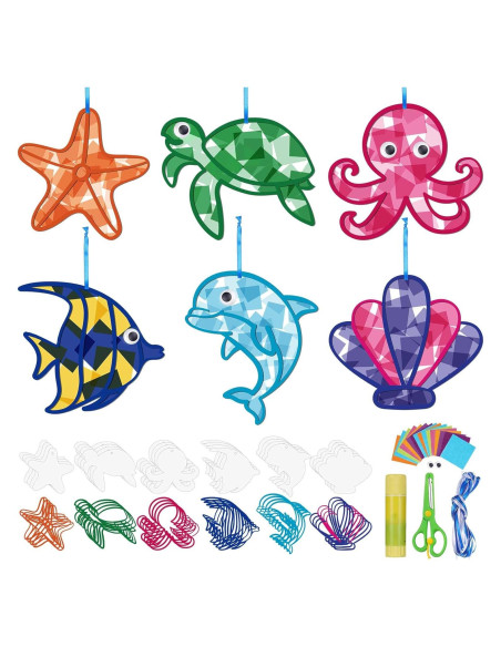 Kit de Manualidades Oceánicas Feifeiya - 24 Sets DIY Papel Seda Kit de Manualidades Oceánicas Feifeiya - 24 Sets DIY Papel Seda