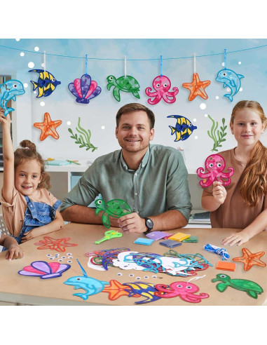 Kit de Manualidades Oceánicas Feifeiya - 24 Sets DIY Papel Seda