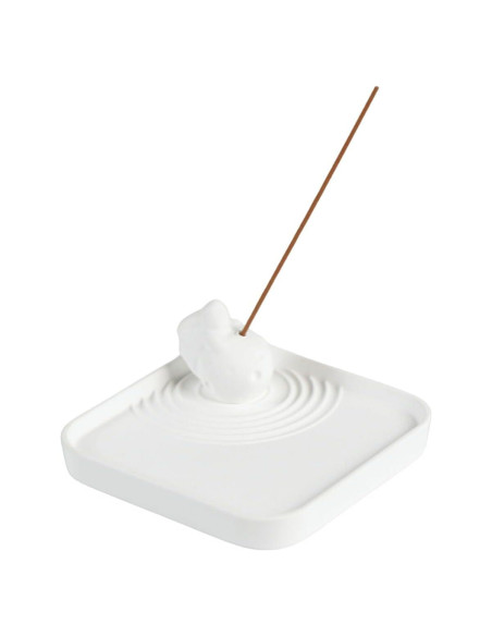 Soporte de Incienso Minimalista beFlow - Yeso Blanco 9x9 cm Soporte de Incienso Minimalista beFlow - Yeso Blanco 9x9 cm