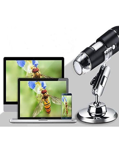 Microscopio Digital USB Meichoon 1600X 3-en-1 con Soporte