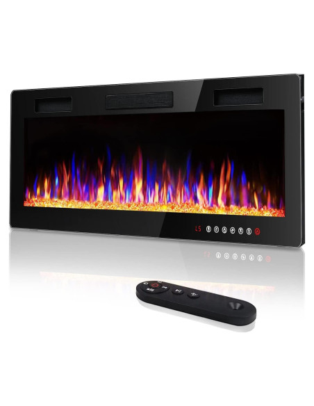 Chimenea Eléctrica Vitesse 42" Empotrada Multicolor 750/1500W Chimenea Eléctrica Vitesse 42" Empotrada Multicolor 750/1500W