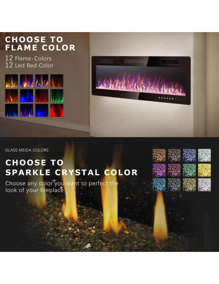 Chimenea Eléctrica Vitesse 42" Empotrada Multicolor 750/1500W Chimenea Eléctrica Vitesse 42" Empotrada Multicolor 750/1500W