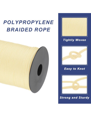Cuerda Trenzada de Polipropileno MECCANIXITY 100m 3mm Beige