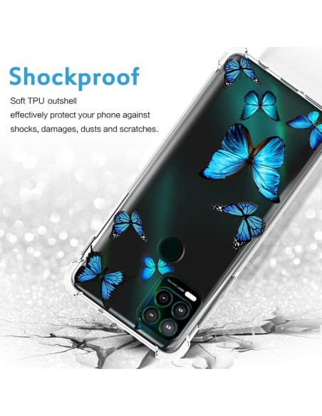 Funda Protectora TPU para Moto G Stylus 5G 2021 - Mariposa Azul Funda Protectora TPU para Moto G Stylus 5G 2021 - Mariposa Azul