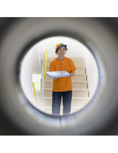 Tirador de puerta con visor PATIKIL 180 Aleación de zinc Negro