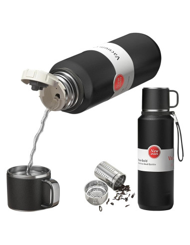 Botella Infusora de Té GENDLTHIJ 1000ml Acero Inoxidable Aislada
