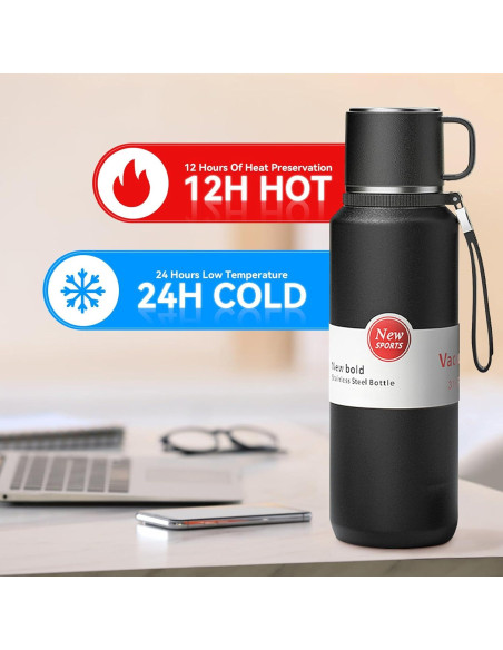 Botella Infusora de Té GENDLTHIJ 1000ml Acero Inoxidable Aislada Botella Infusora de Té GENDLTHIJ 1000ml Acero Inoxidable Aislada