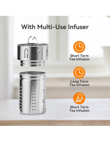 Botella Infusora de Té GENDLTHIJ 1000ml Acero Inoxidable Aislada