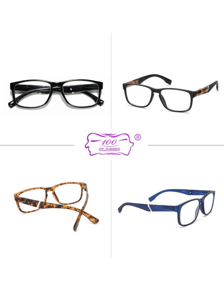 Gafas de Lectura 100 CLÁSICO Antiluz Azul Set de 4 Unidades Gafas de Lectura 100 CLÁSICO Antiluz Azul Set de 4 Unidades