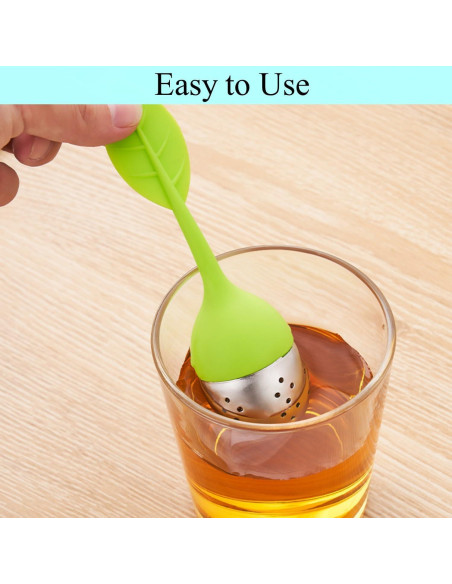 Paquete de 6 Infusores de Té Dwwffer de Silicona y Acero Inoxidable Paquete de 6 Infusores de Té Dwwffer de Silicona y Acero Inoxidable
